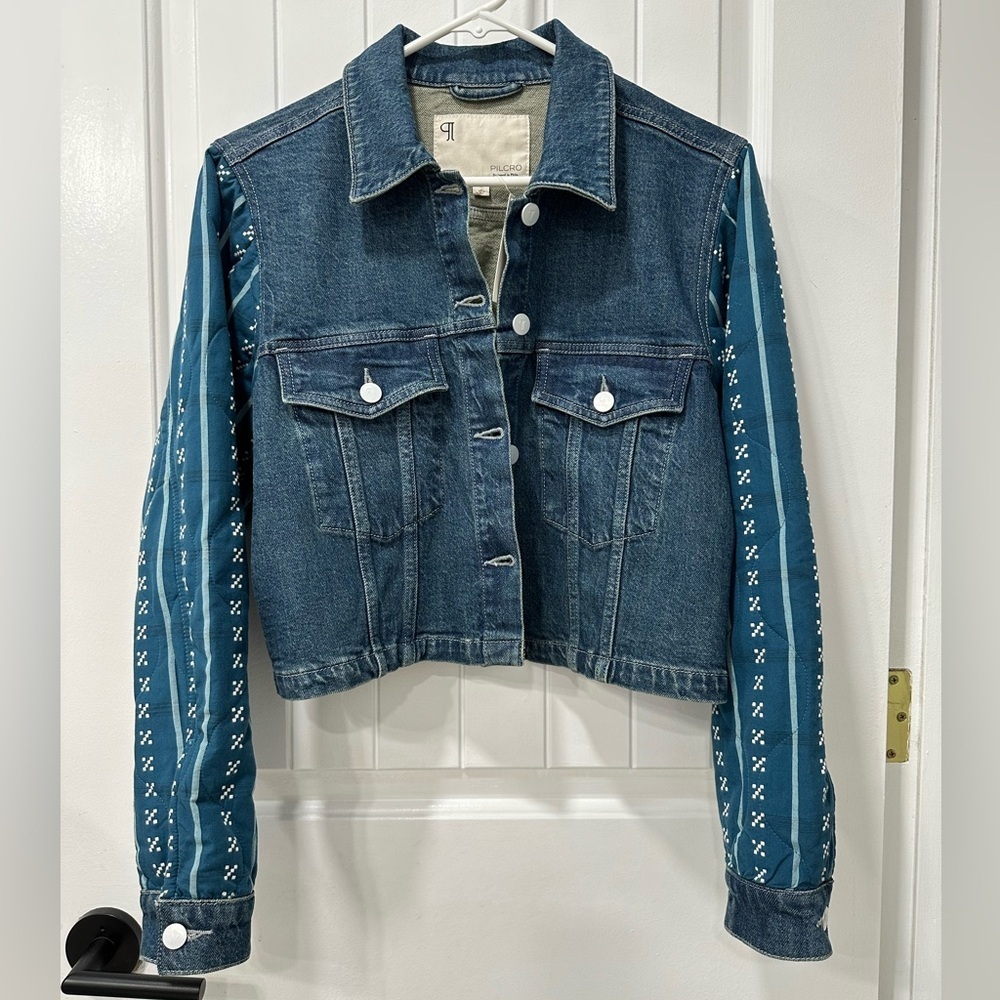NWT Anthropologie Pilcro Quilted Denim Jacket